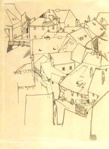 Krumau District by Egon Schiele